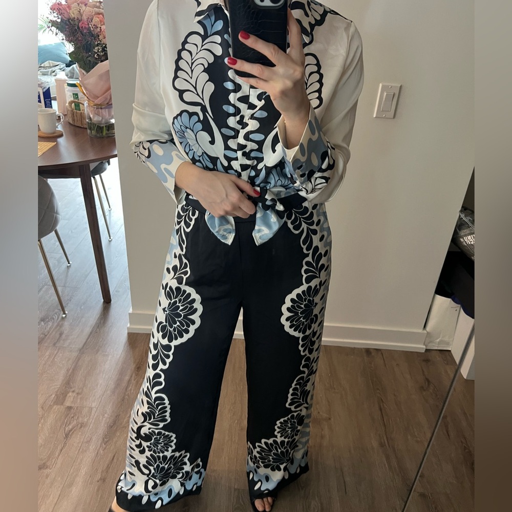 Satin Pant and Shirt Co-ord Set